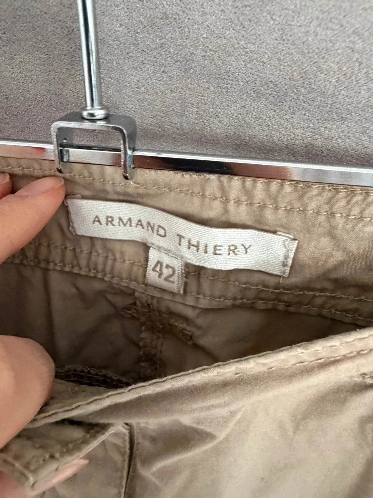 Beige Armand Thierry cropped pants size 42 – photo 2